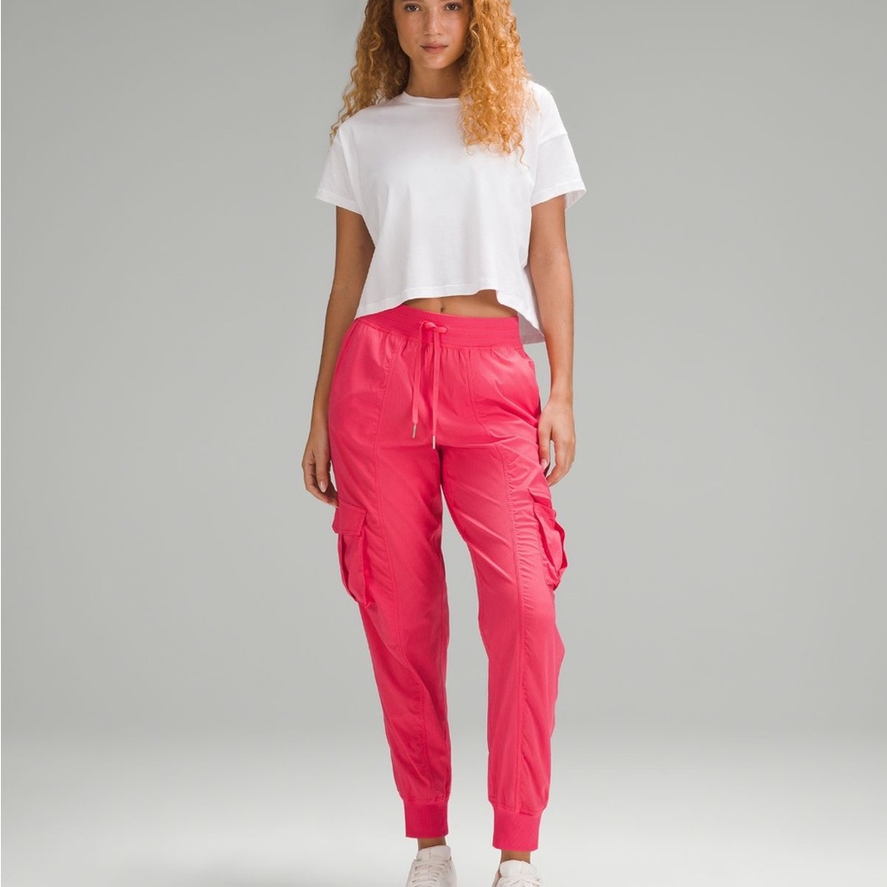 Dance Studio relaxed fit mid-rise cargo Jogger glaze pink